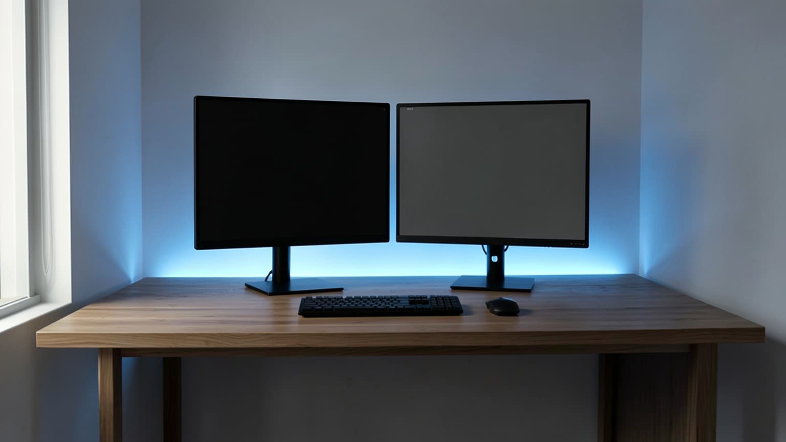 Modern dual-monitor workstation displaying what MDR does to monitor and contain active network threats