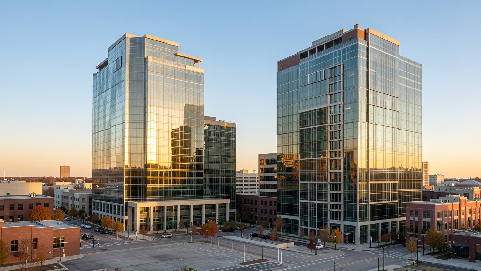 Downtown Fort Worth office towers reflecting morning sunlight, highlighting managed IT services in Fort Worth.